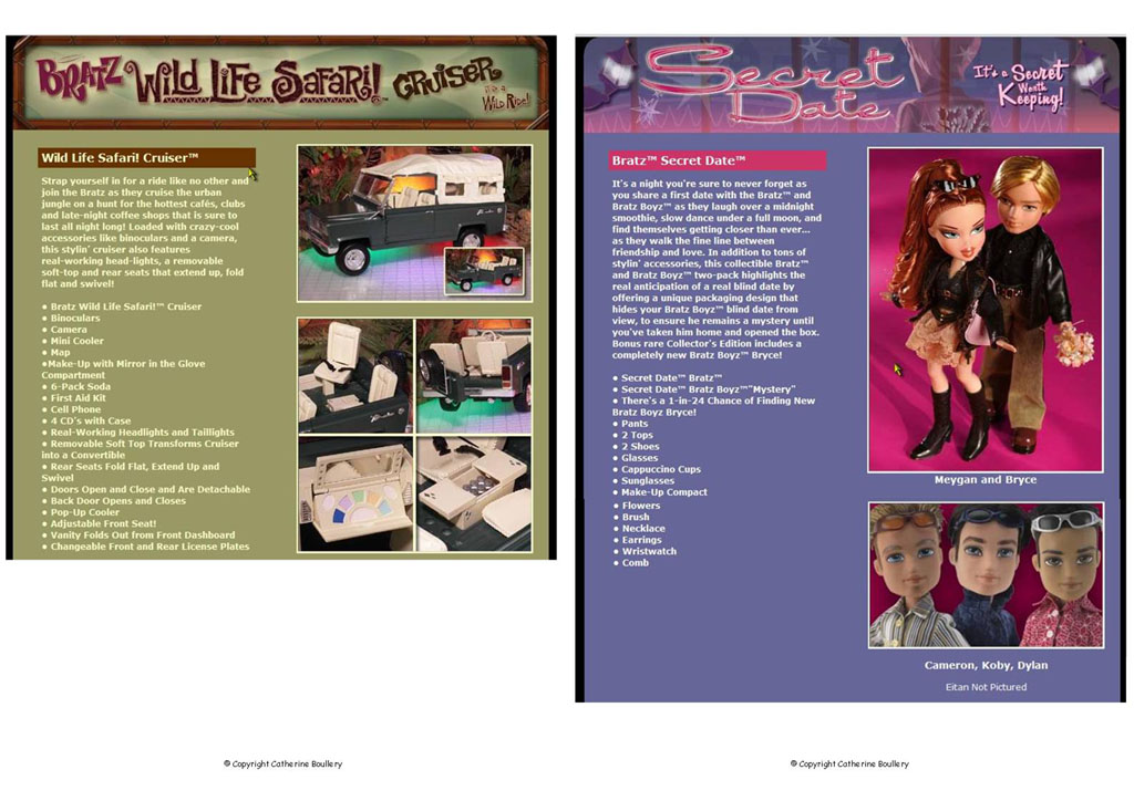 Bratz Catalogues